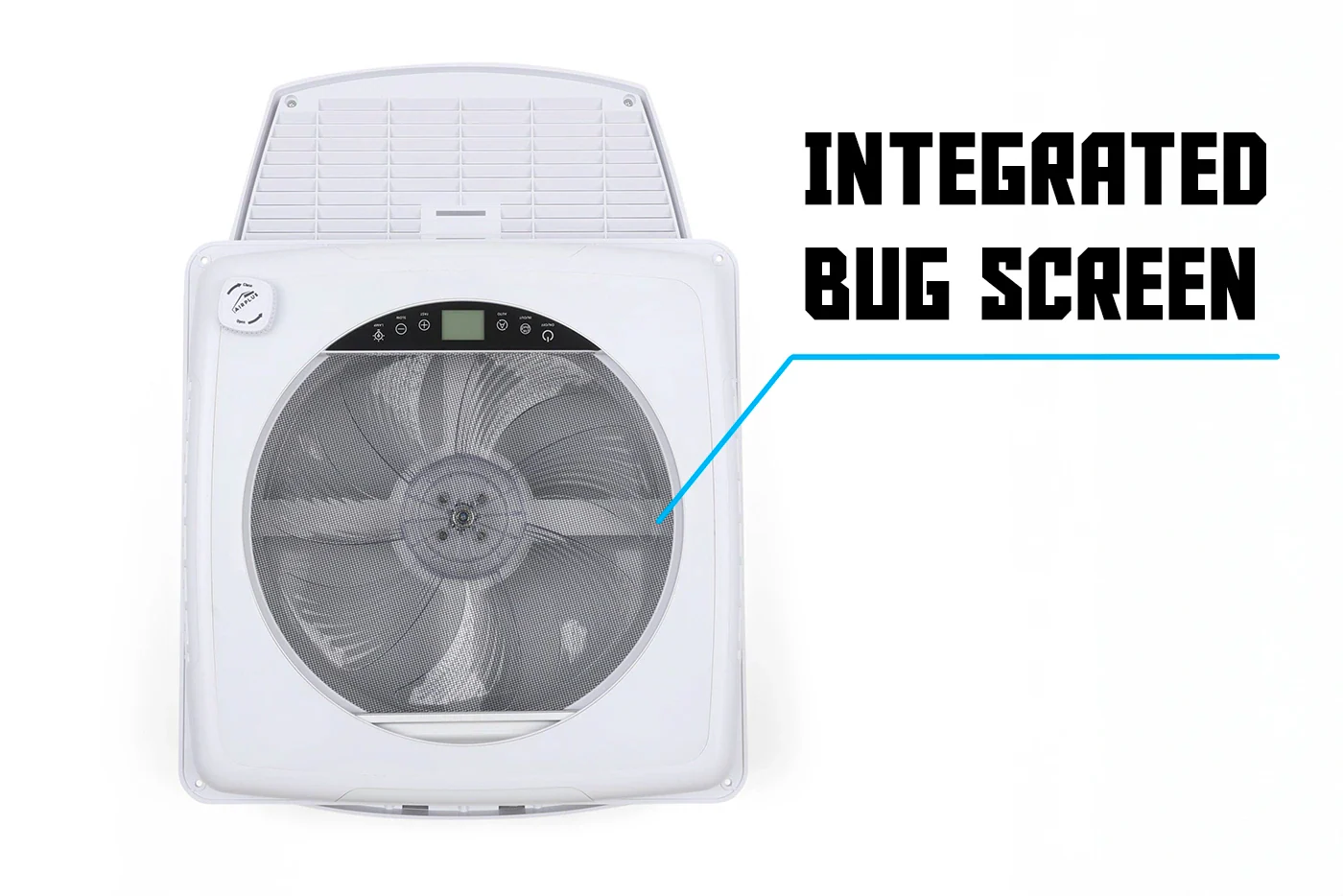 AirPlus 12V Brushless Roof Fan with Remote, LED, Blackout Shade & Bug Screen - Image 7